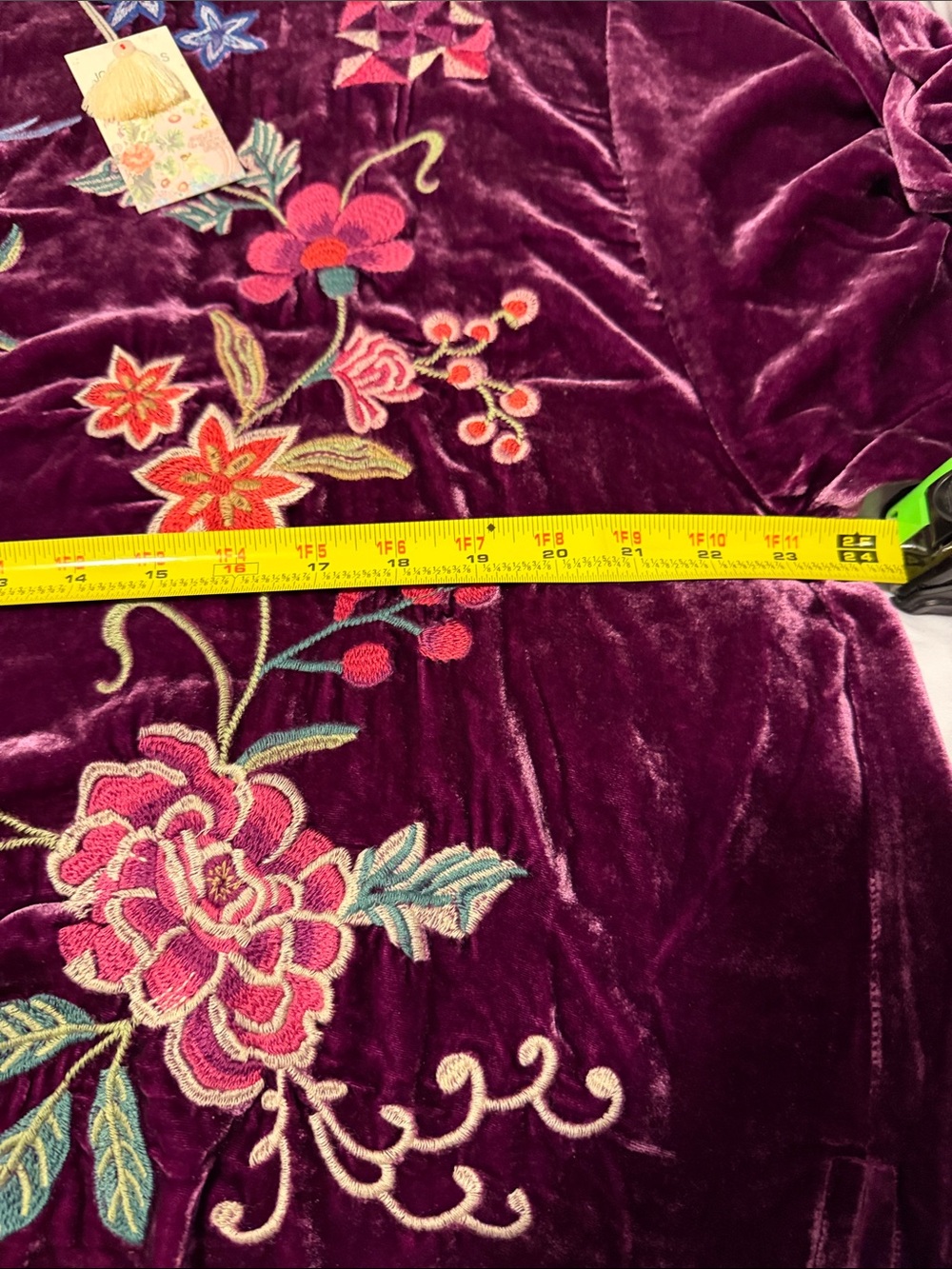 Johnny Was Boatneck Nikkola Velvet Blouse - Picture 13 of 16